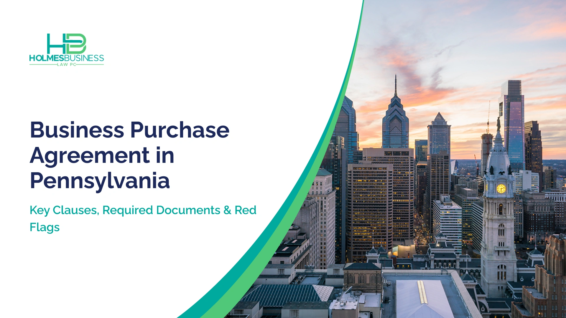 Review key business purchase agreement clauses, documents, Pennsylvania tax issues, and red flags before closing.