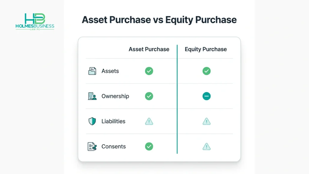 A comparison of asset purchases and ownership-interest purchases.